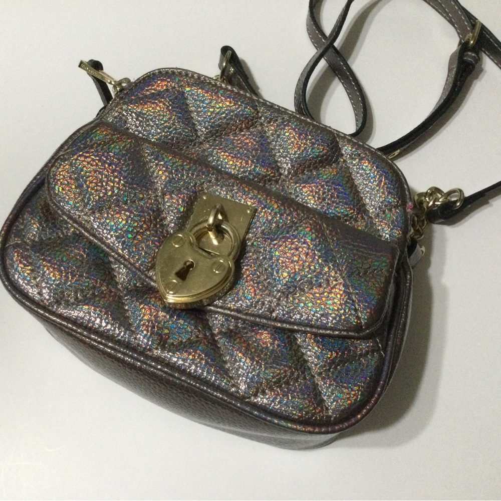 Juicy Couture Iridescent Quilted Crossbody Bag with Gold Lock